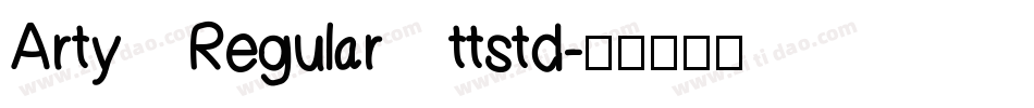 Arty Regular ttstd字体转换
